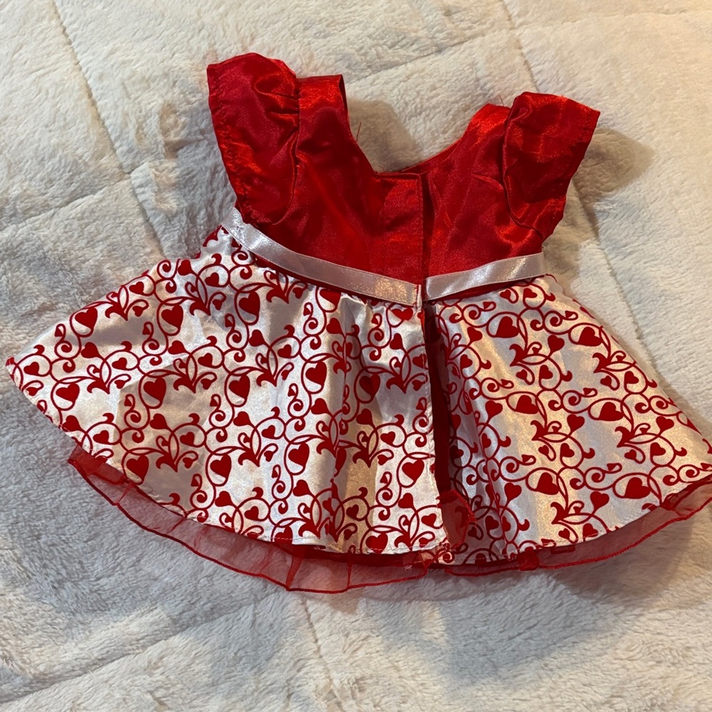 Build-A-Bear Red and White Heart Dress Set - Picture 3 of 8